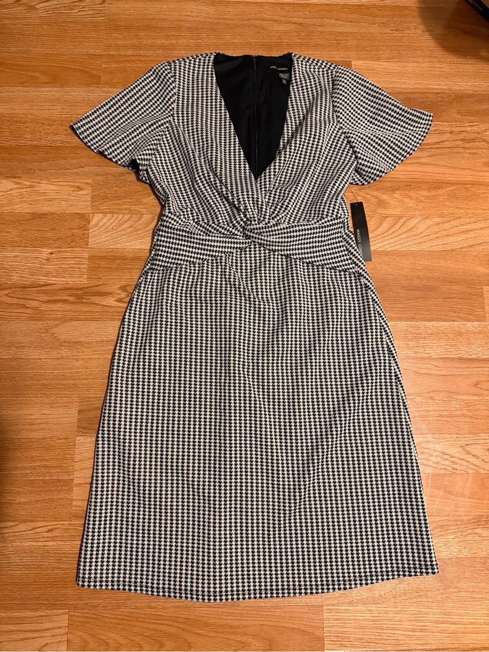 Women’s black and white Maggy London midi dress